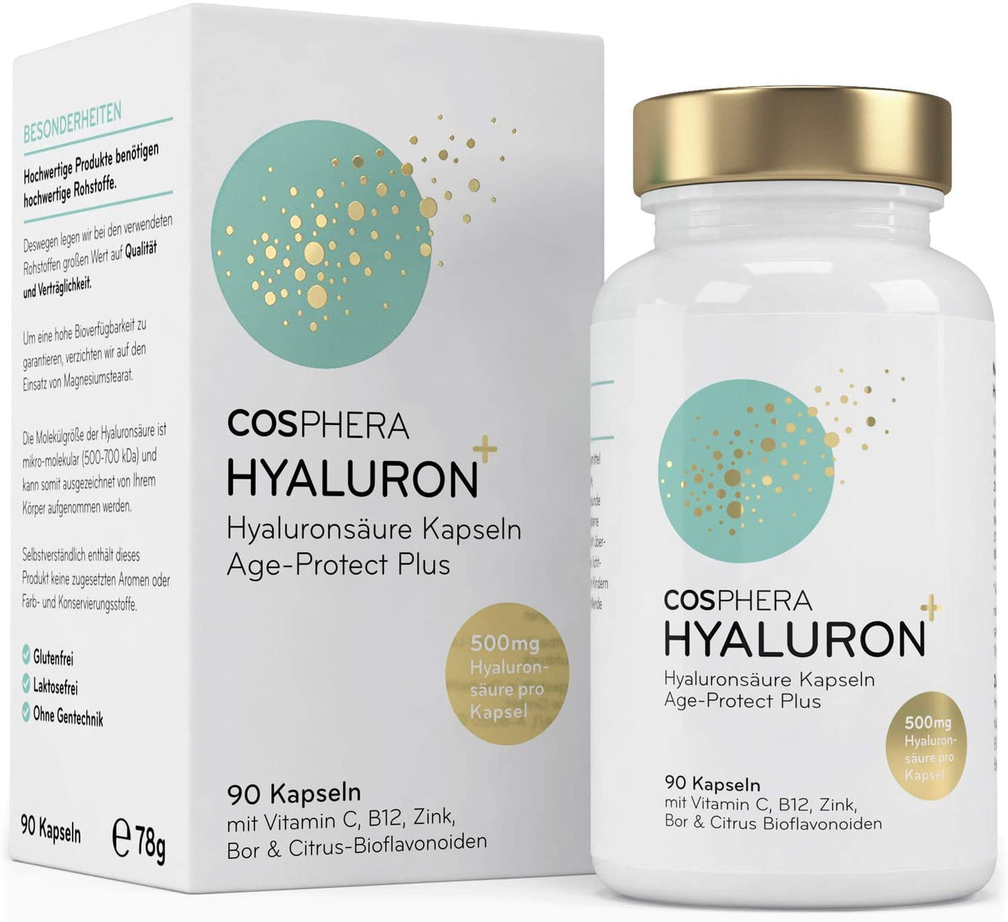 Cosphera Hyaluronsäure Kapseln 500 mg pro Kapsel - 90 Kapseln