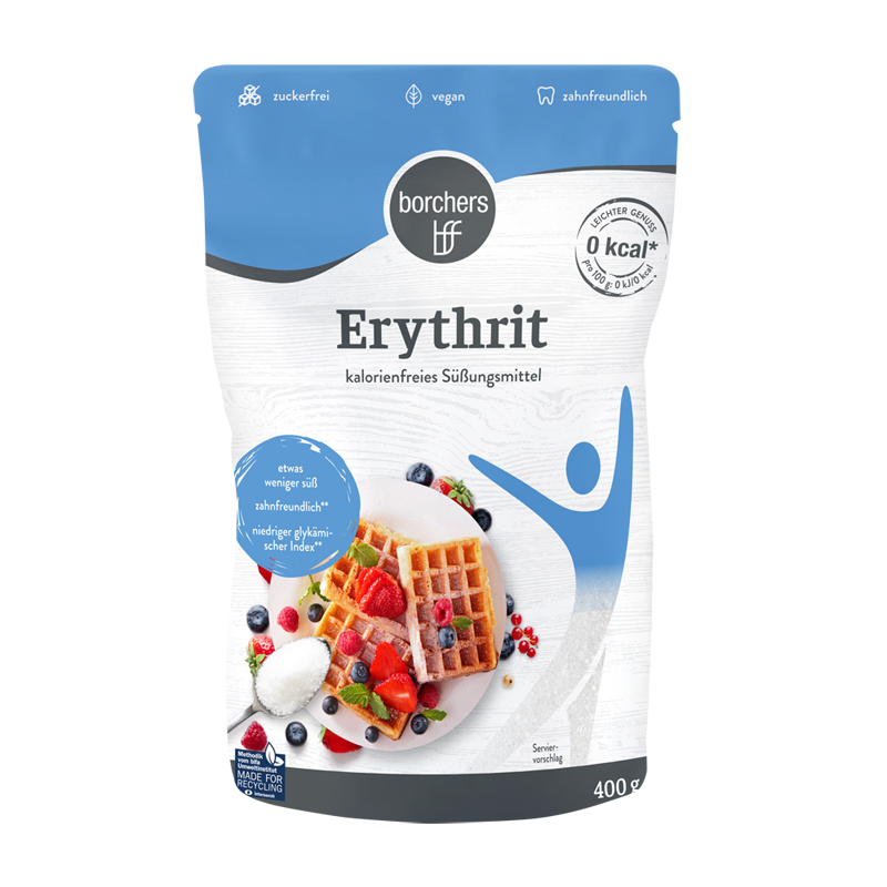 borchers 100 % Erythrit 400g - fit and life shop