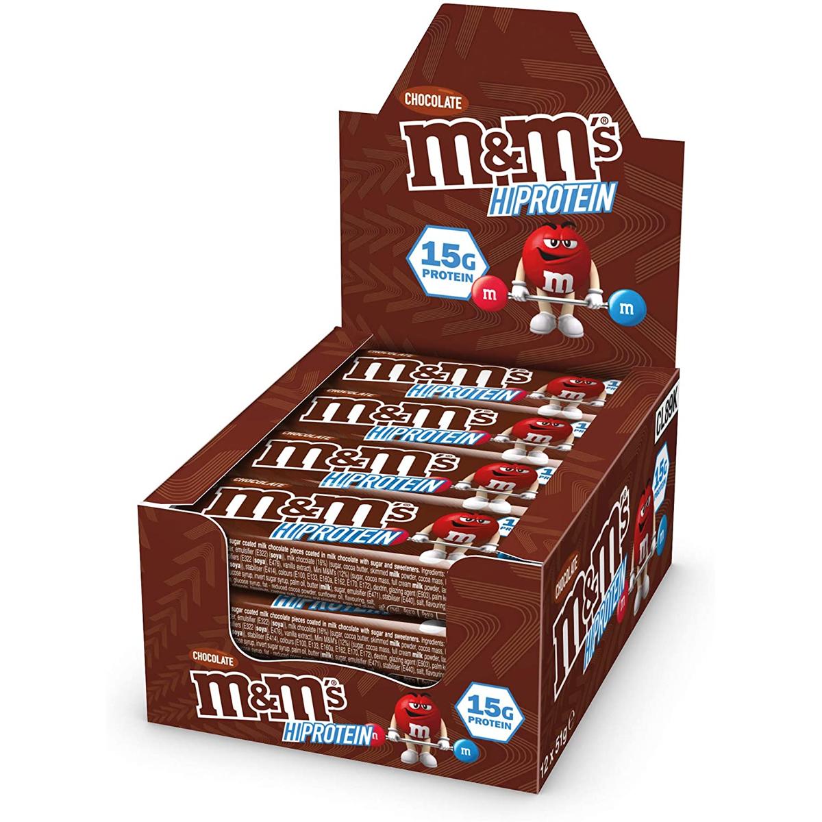 M&M's Protein Bar, Eiweißriegel - 12x 51g Riegel