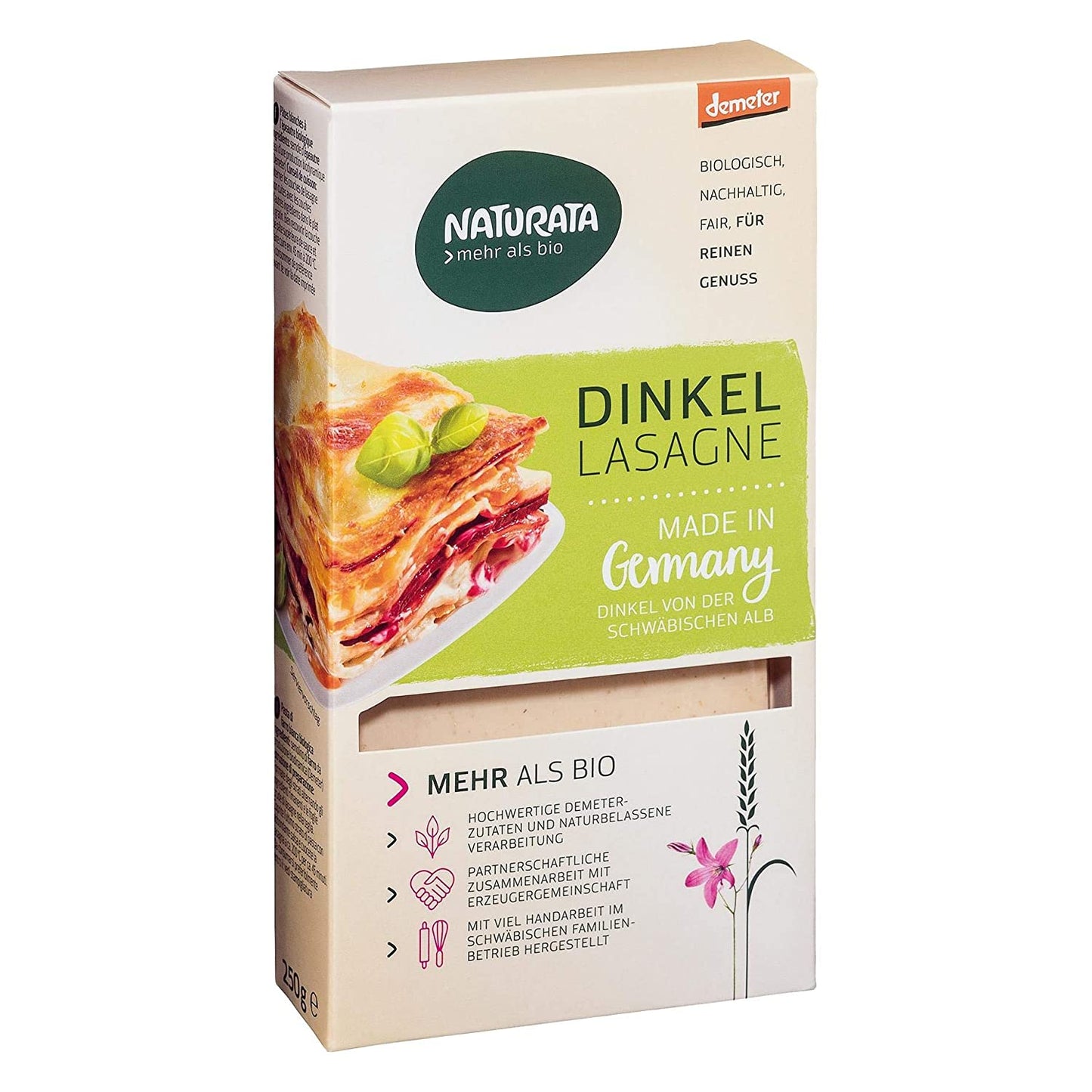 Naturata Bio Dinkel-Lasagne-Platten 250g - fit and life shop