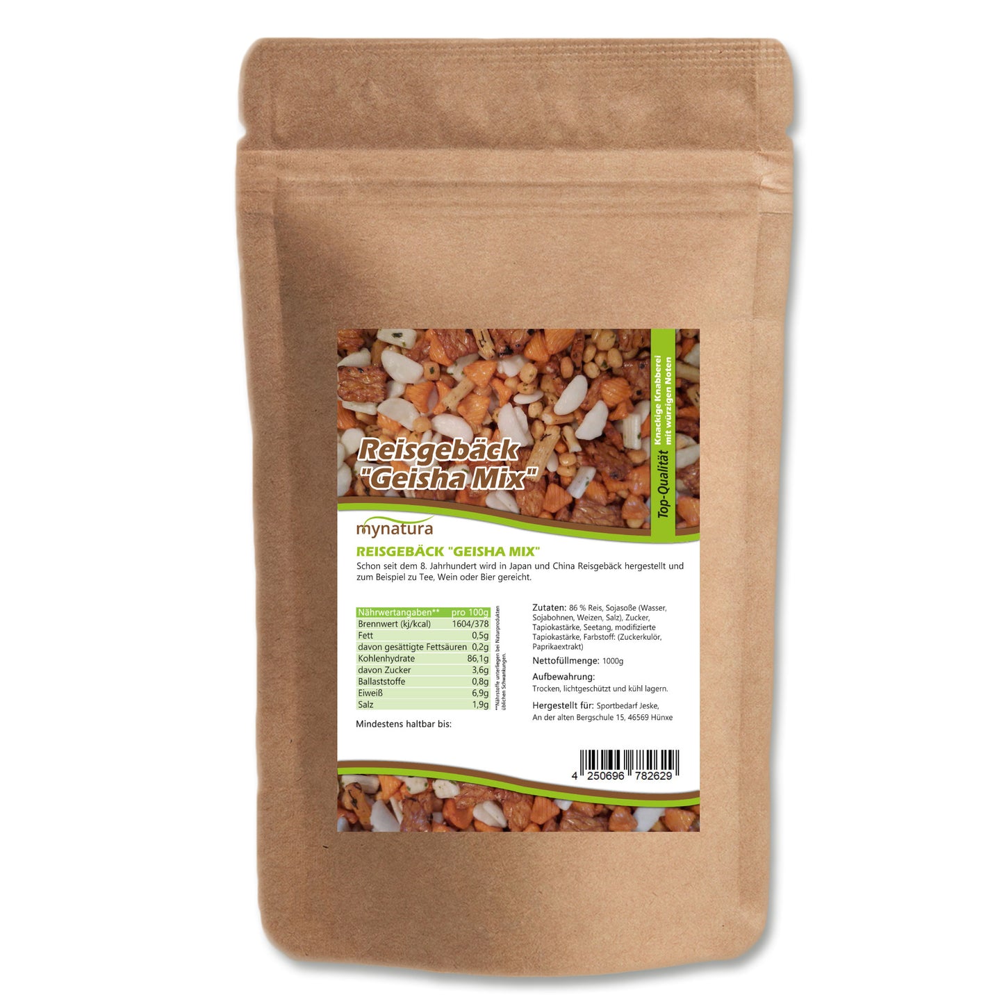 Mynatura Geisha Mix – Knusprige Reiscracker Mischung 1 kg Beutel