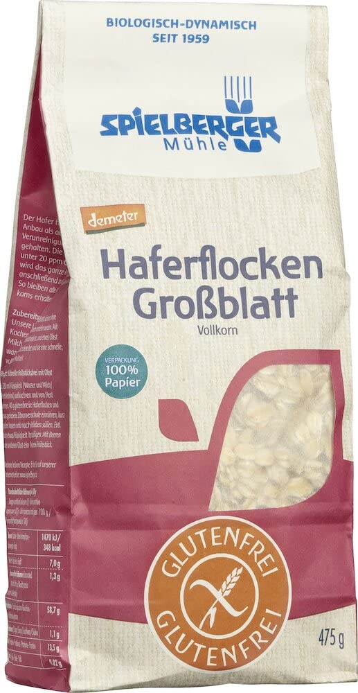 Spielberger Bio Glutenfreie Haferflocken Großblatt, demeter ab 475g