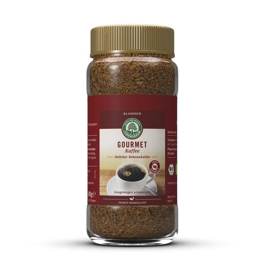 Lebensbaum Bio Gourmet Kaffee Instant, Frühstückskaffee in Packung mit 3 x 100g, aromatischer Bio-Kaffee von Lebensbaum