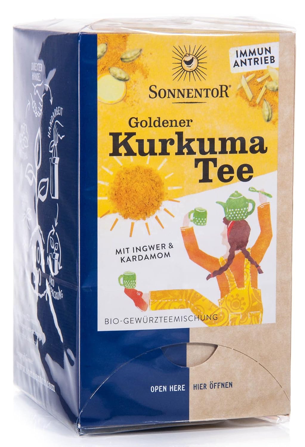 Sonnentor Bio Goldener Kurkuma Tee im Doppelkammerbeutel ab 36g