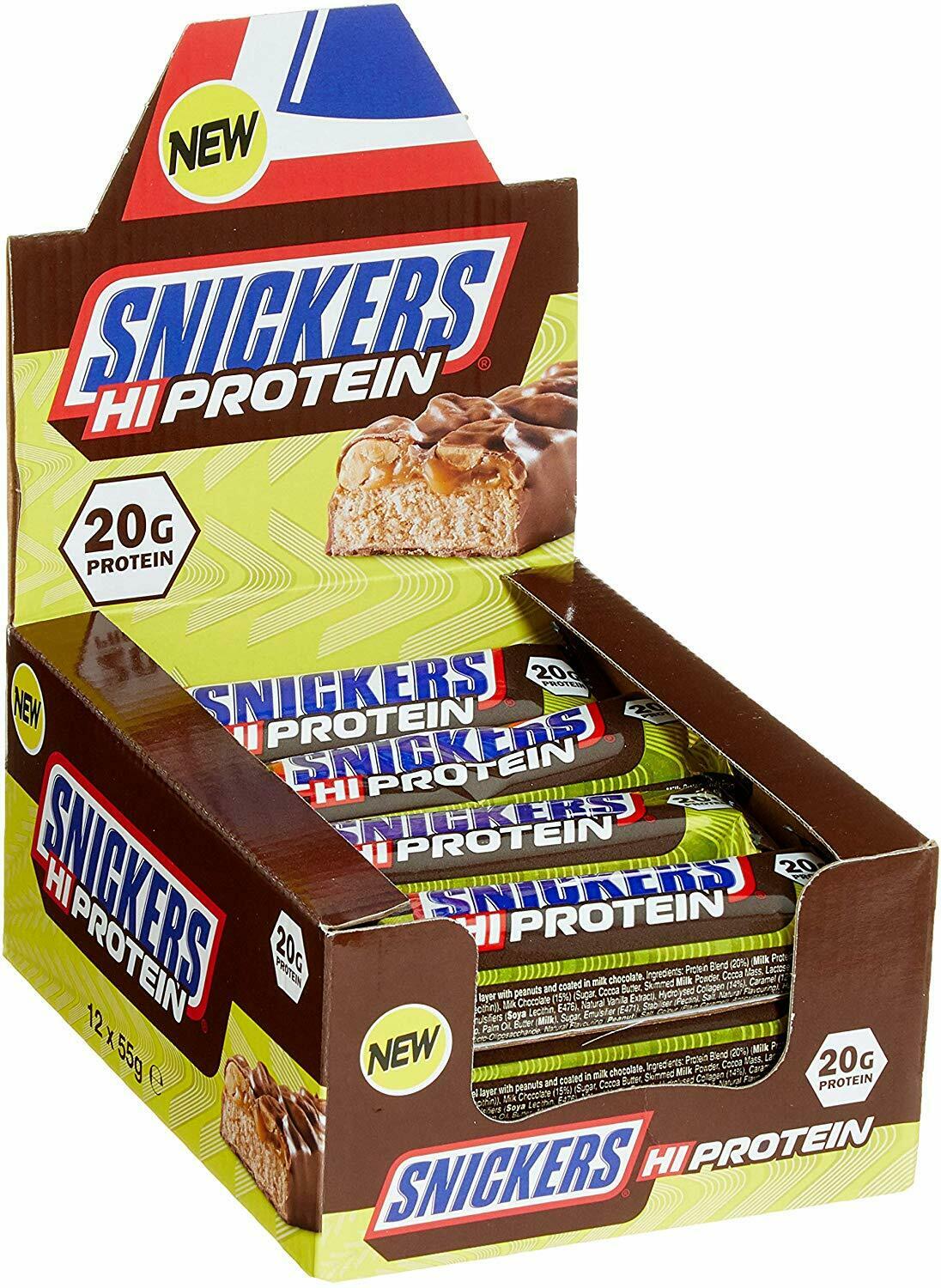 Snickers Hi Protein Riegel - 12x55g