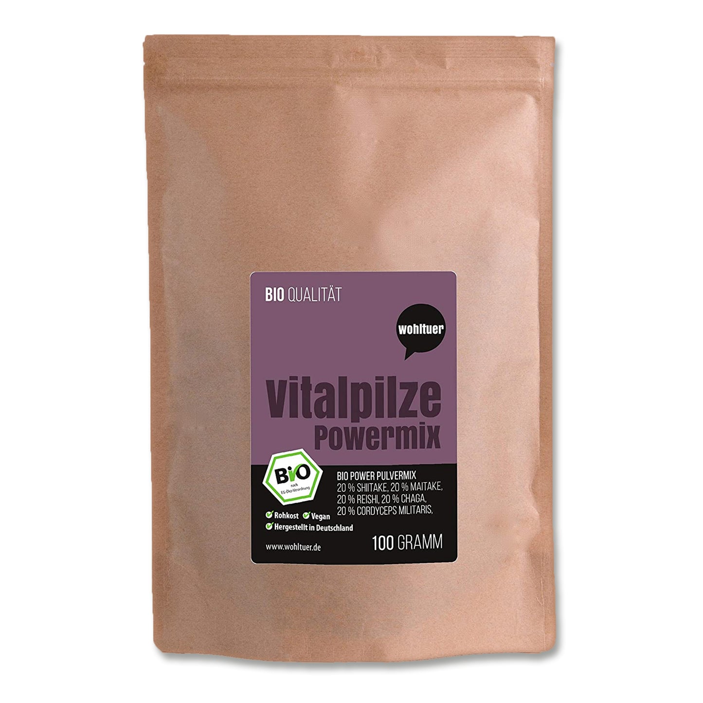 Wohltuer Bio Vitalpilze Powermix 100g