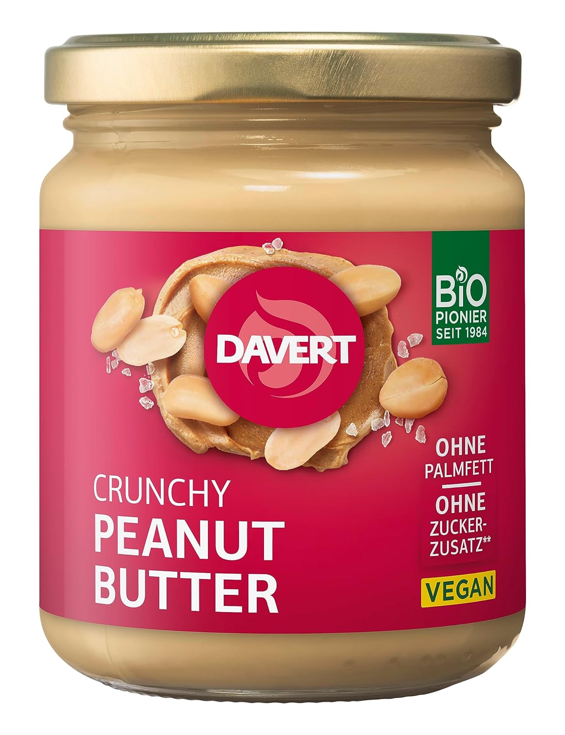 Davert Crunchy Peanutbutter (250g) - fit and life shop