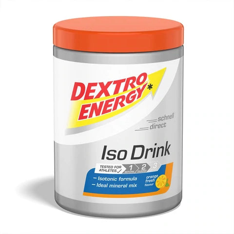 Dextro Energy Iso Drink Dose mit verschiedenen Geschmacksrichtungen, Mineralien, 440 g Dose, erfrischendes Sportgetränk