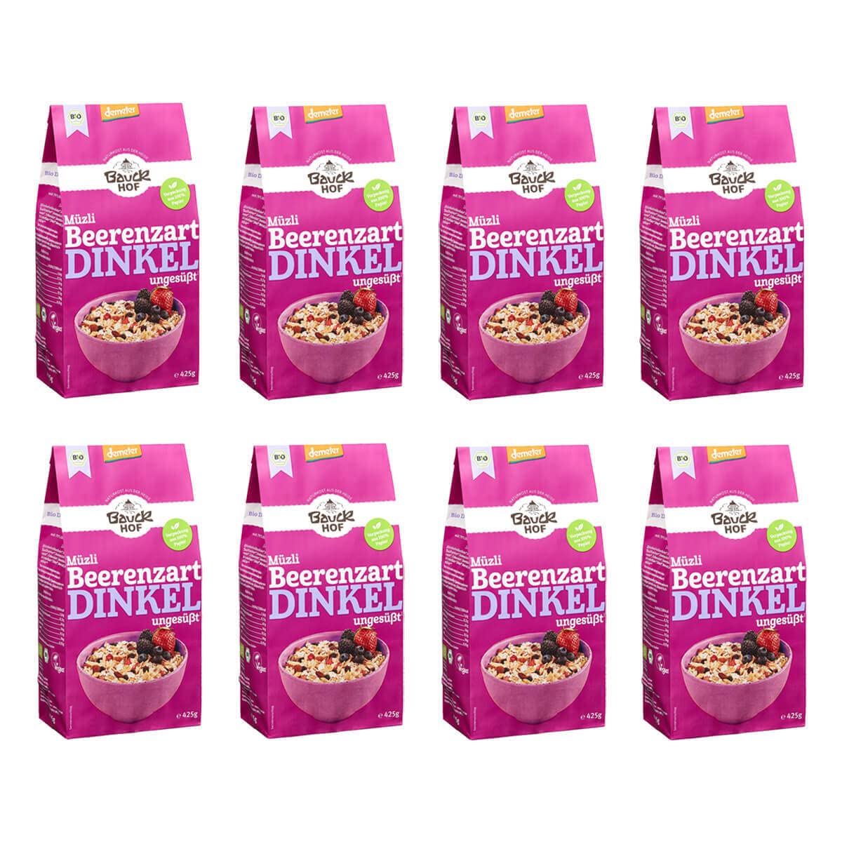 Bauckhof Bio Dinkelmüsli Beerenzart 425g - fit and life shop