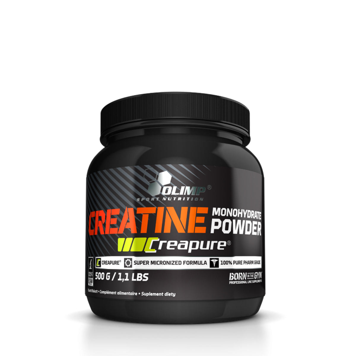Olimp Creapure® Kreatin Monohydrat Pulver in 500g Dose, feines weißes Kreatinpulver für Muskelaufbau und Leistung