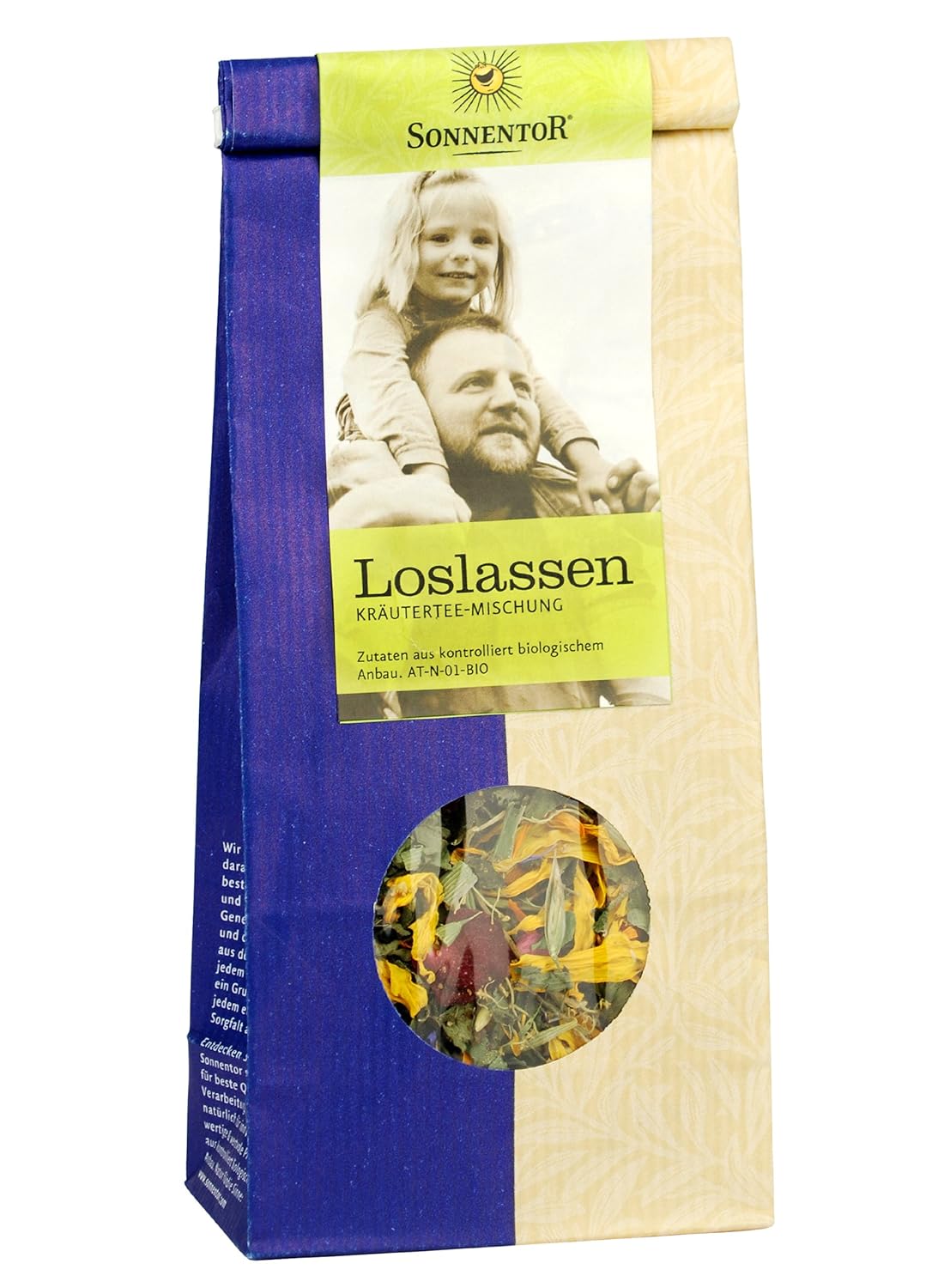 Lose Sonnentor Loslassen Kräutertee in 40g Packung, frische Kräuter für entspannten Teegenuss, natürlich und aromatisch