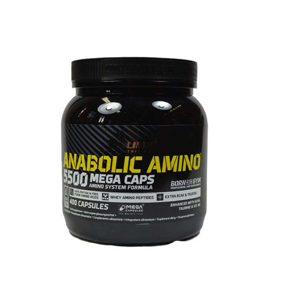 Olimp Amino 5500 Mega Caps, 400 Kapseln, Amino Kapseln und Tabletten, nährstoffreiche Nahrungsergänzung in Verpackung