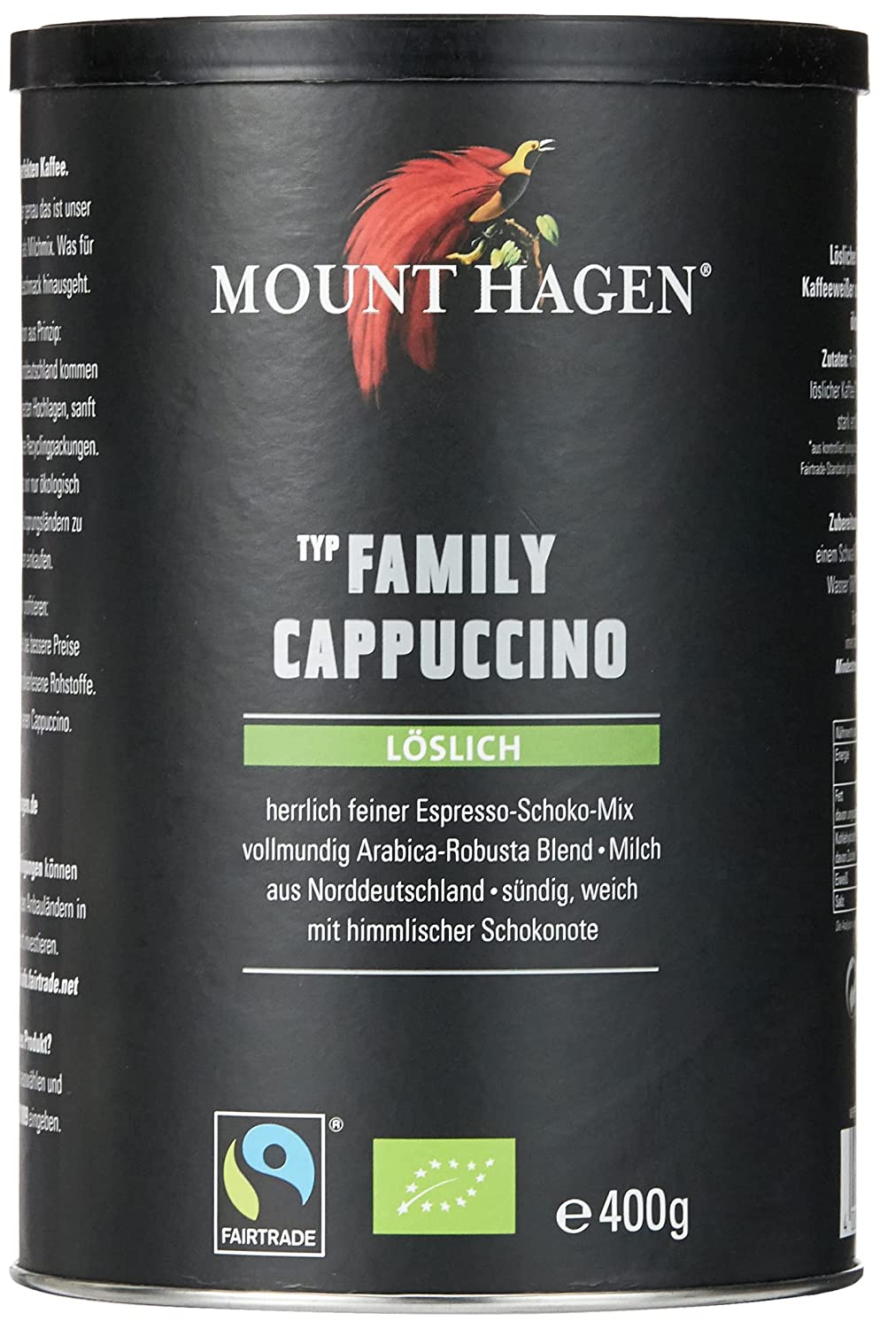 Mount Hagen Bio Cappuccino 400g - fit and life shop