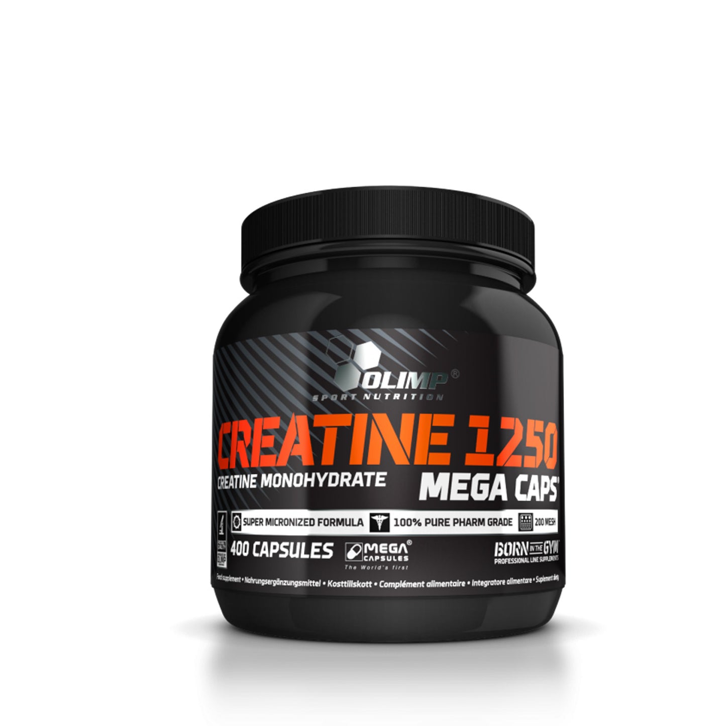 Olimp Creatine Mega Caps, 400 Kapseln, Nahrungsergänzungsmittel mit Kreatin in Kapselform, für Muskelkraft und Leistungssteigerung