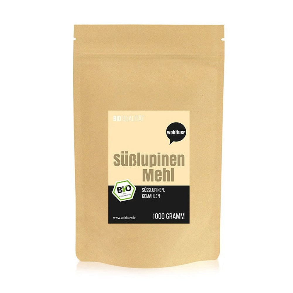 Bio Süßlupinenmehl von Wohltuer zum Backen, in 1000g Packung, feines, helles Mehl für gesunde Backrezepte