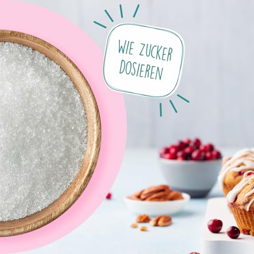 BORCHERS Backsüße, Streusüße zum Backen 300g, auf Grundlage von Erythrit und Xylit, 1:1 wie Zucker, kalorienreduziert & zuckerfrei, Zuckerersatz, Süßungsmittel, Zuckeralternative