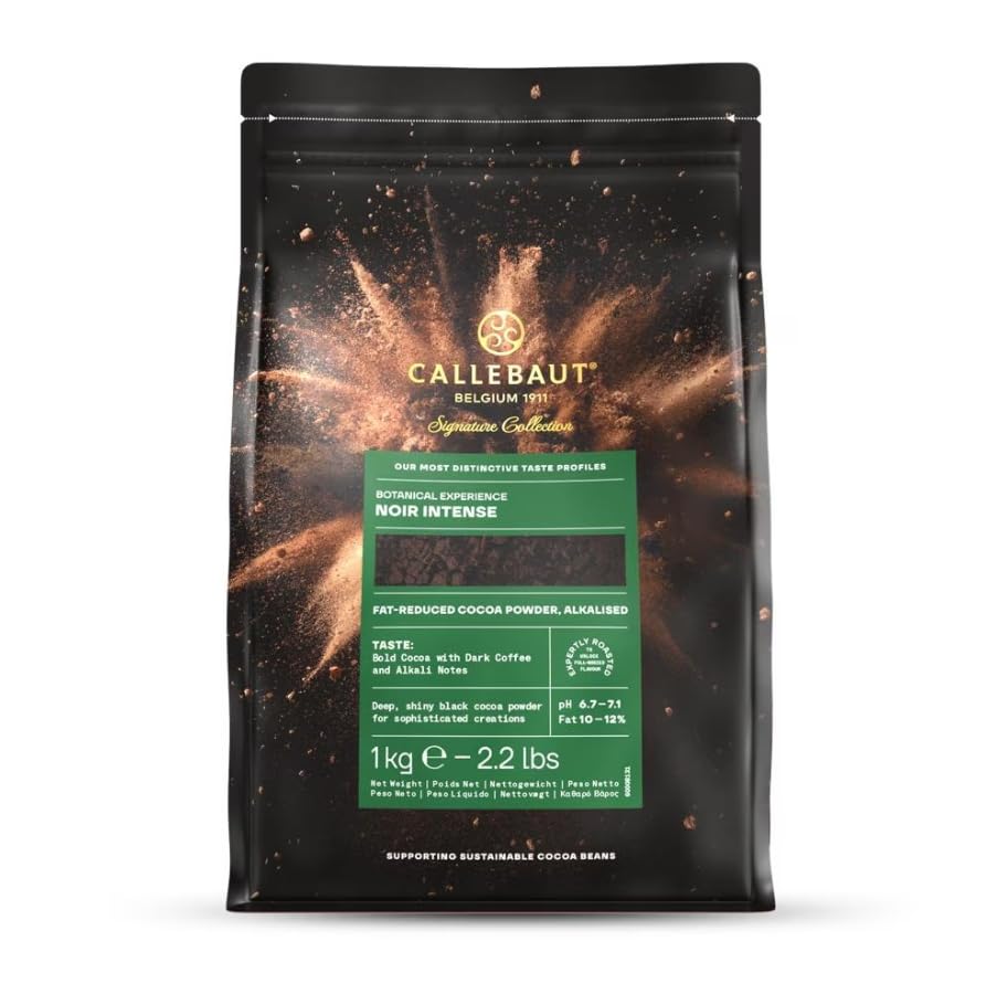 Callebaut Cacao Barry Noir Intense Kakao, 1 kg Packung, feines dunkles Kakao für Frühstück und Backen, hochwertige Schokolade