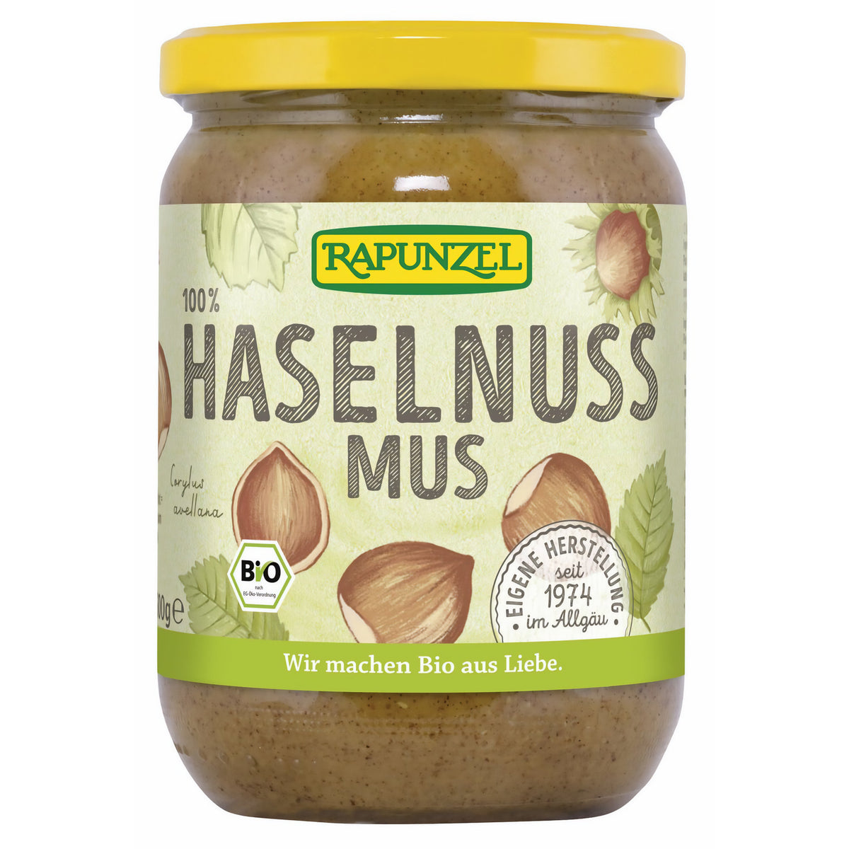 Bio Haselnussmus von Rapunzel in 250g Glas, cremige Nusscreme für Frühstück und Brotaufstrich, naturbelassen und aromatisch