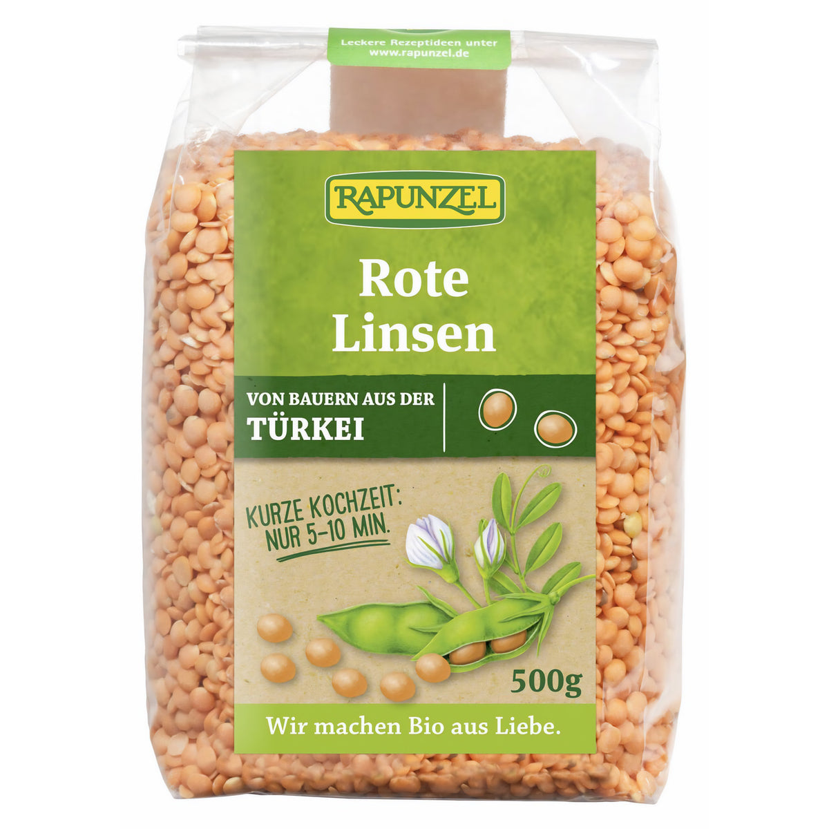 Rapunzel Bio Linsen, rot, (500g) - fit and life shop
