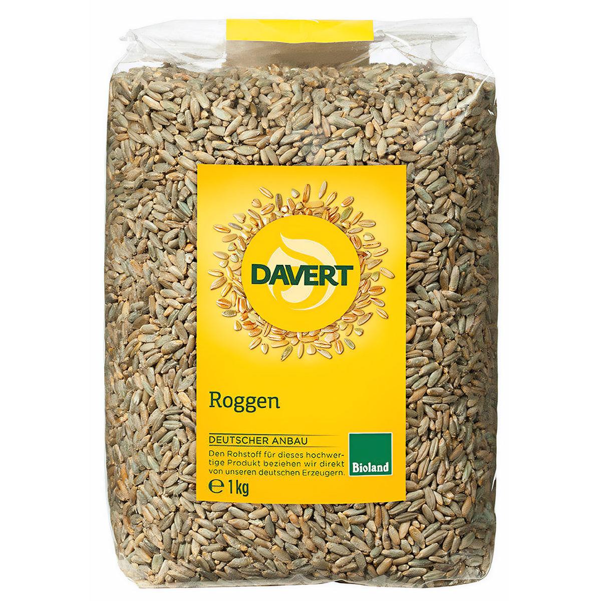 Bio Roggenmehl von Davert für Backwaren, 1 kg Packung, fein gemahlen und frisch, ideal zum Brotbacken.