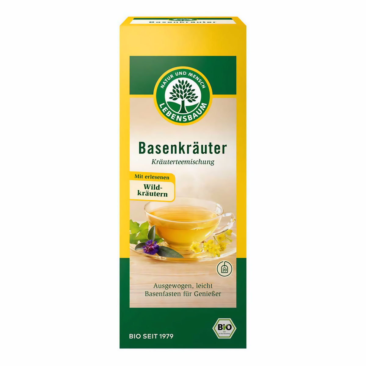 Lebensbaum Basenkräuter, Bio Kräutertee-Mischung mit Wildkräutern (60g) - fit and life shop