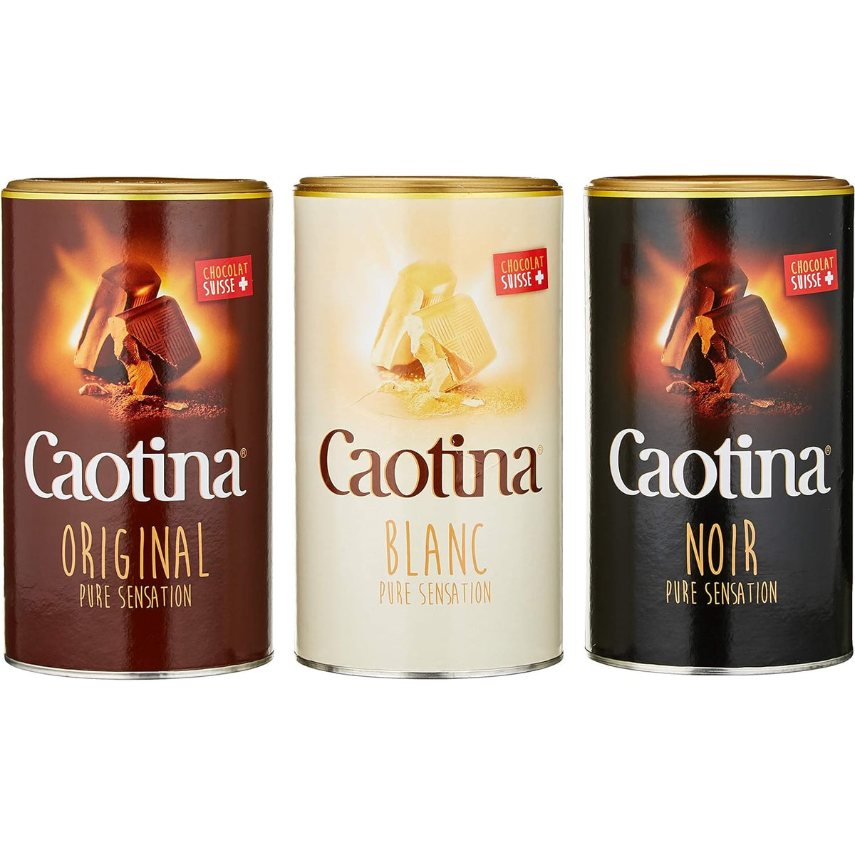 Caotina, original, noir, blanc, Kakao Pulver mit Schweizer Schokolade(3 x 500g) - fit and life shop