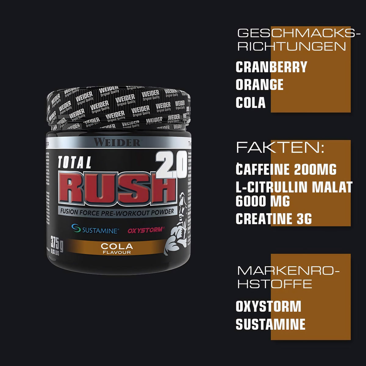 WEIDER Total RUSH 2.0 (375g) - fit and life shop