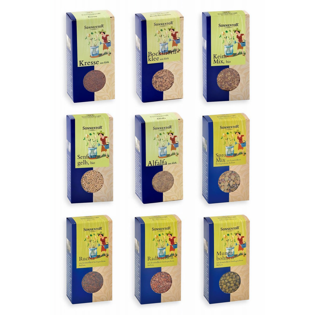 Sonnentor Keimsprossen Sortiment mit 9 Sorten (Bio-Keimsprossen) - fit and life shop