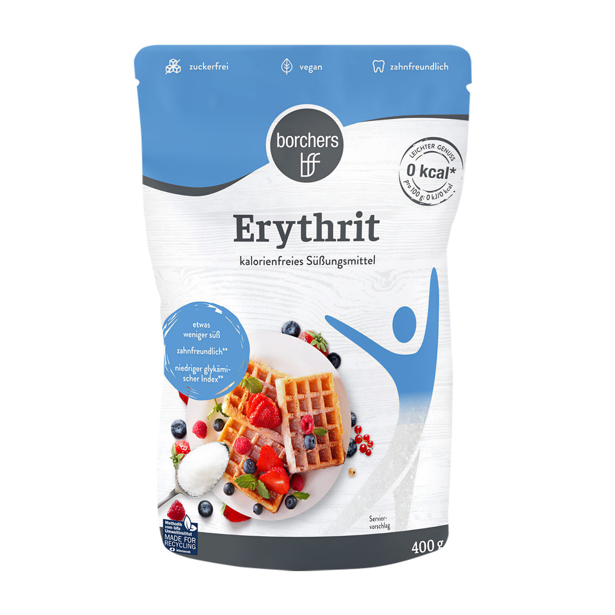 borchers 100 % Erythrit 400g - fit and life shop