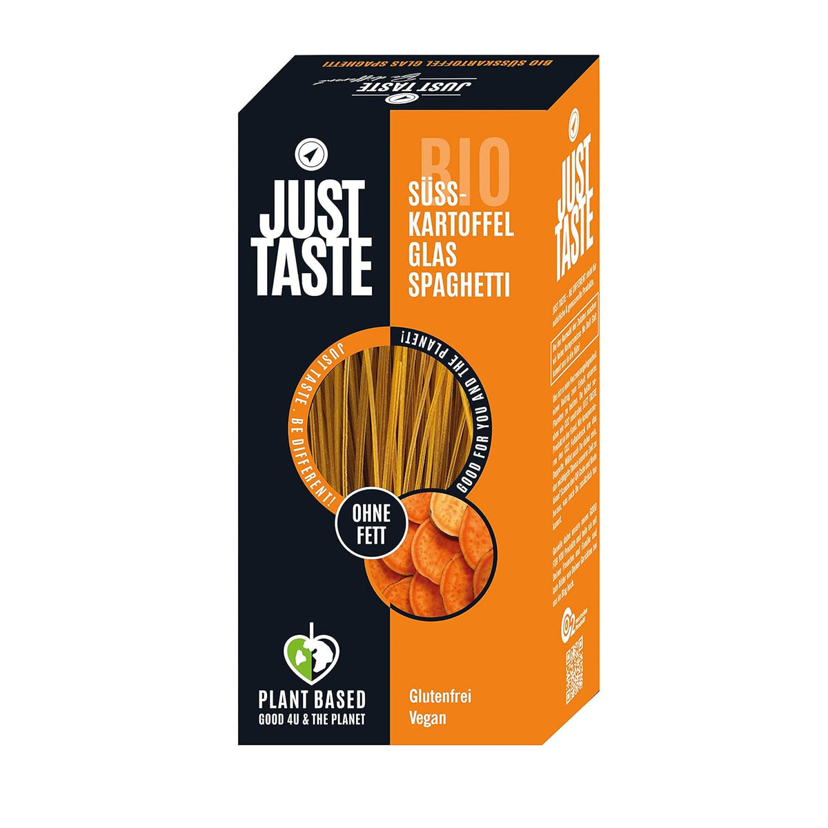 JUST TASTE – Süßkartoffel Kurkuma Glas Spaghetti – Die neue BIO Gemüse Pasta – 250g - fit and life shop