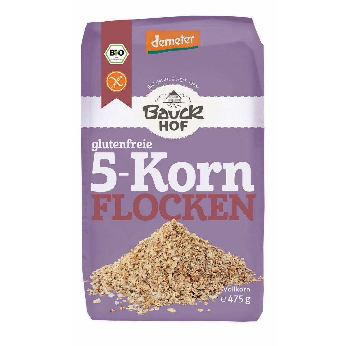 Bauck Bio 5-Korn Flocken, 475 g - fit and life shop