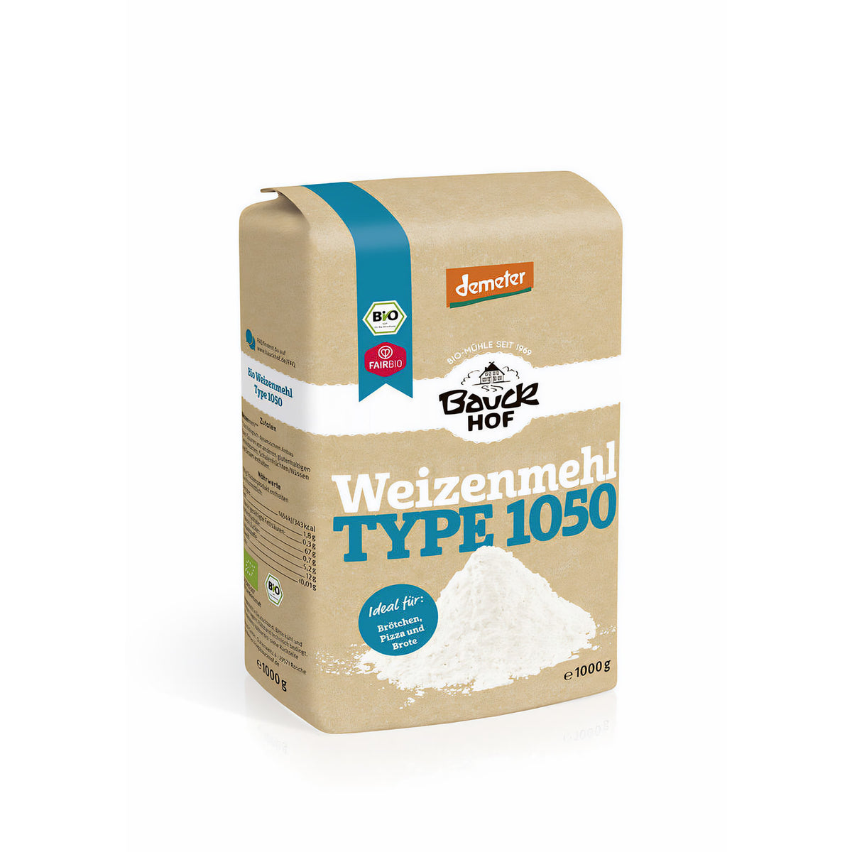 Bauckhof Bio Weizenmehl Typ 1050, 1kg - fit and life shop