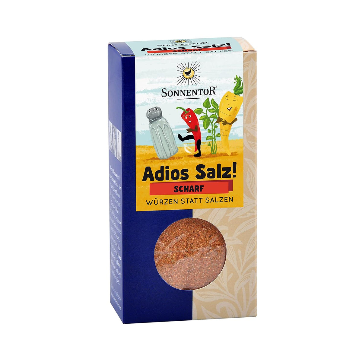 Sonnentor Adios Salz scharfe Gemüsemischung, Gewürze, 3x50g, mit bunten getrockneten Kräutern und Gewürzen in Packungen