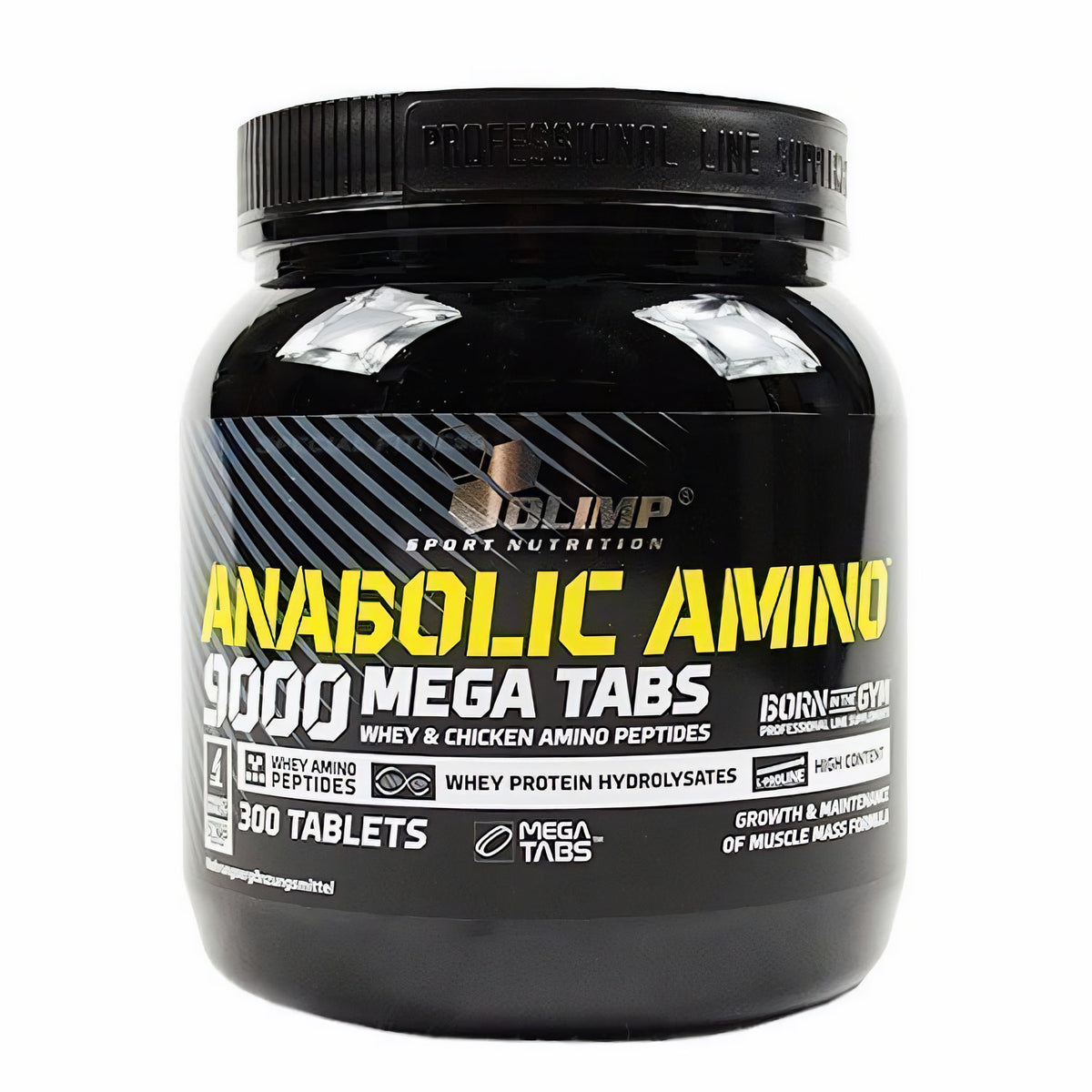 Olimp Amino 9000 Mega Caps, 300 Amino Kapseln auf einer weißen Oberfläche, für Muskelaufbau und Regeneration