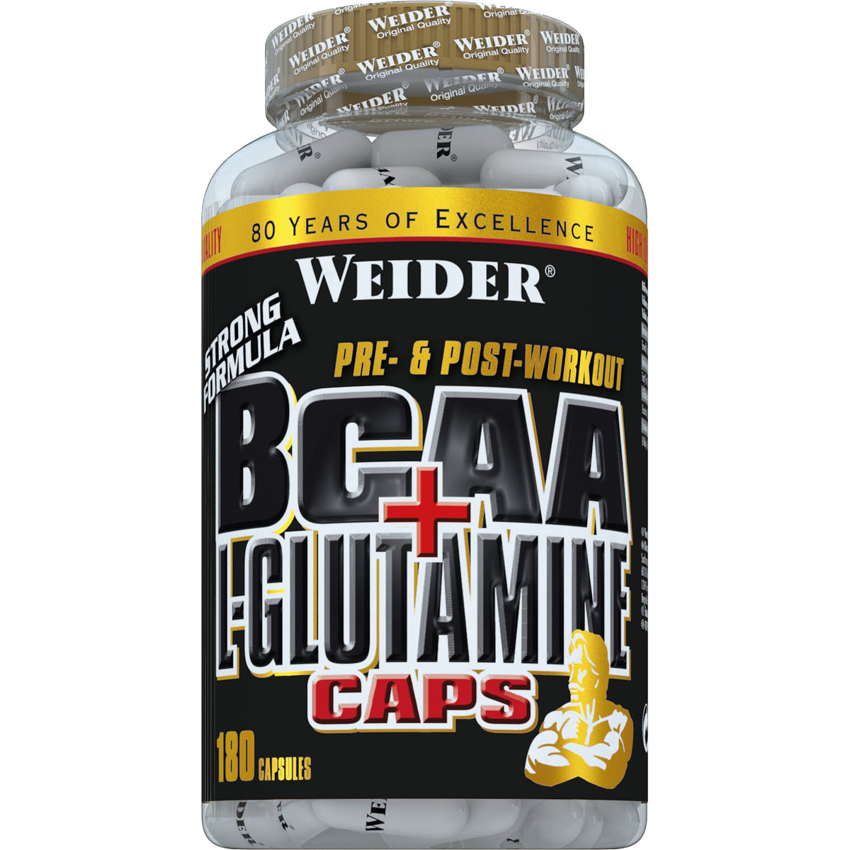 Weider BCAA + Glutamin - 180 Kapseln - fit and life shop
