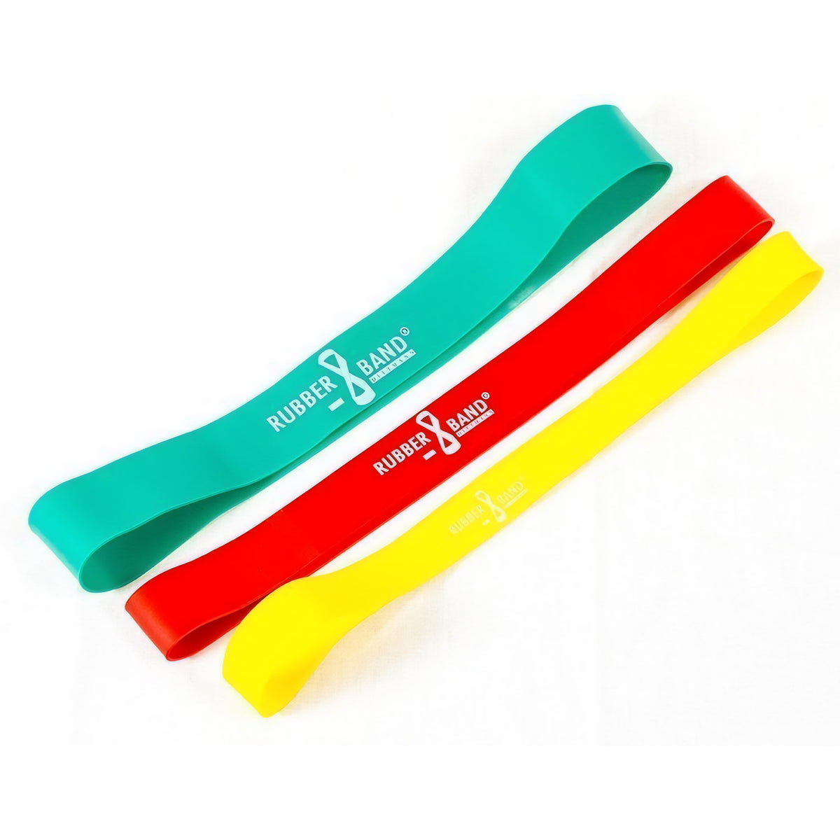 Dittmann® Gummiband Combipacks mit verschiedenen Stärken, Fitness Zubehör für Widerstandsübungen, in der Verpackung sichtbar
