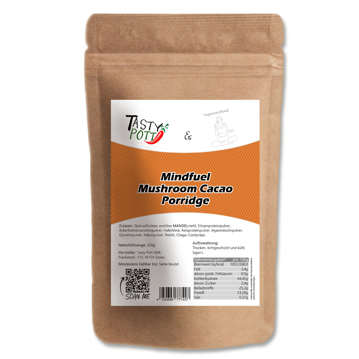Tasty Pott Mindfuel Mushroom Cacao Porridge - 500g