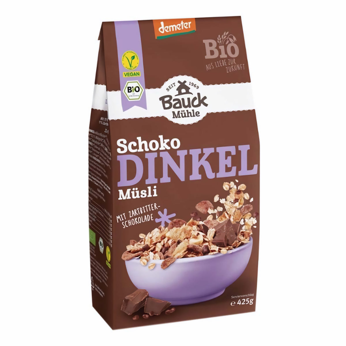 Bauck HOF Dinkel Müsli Schokozart, 425g - fit and life shop