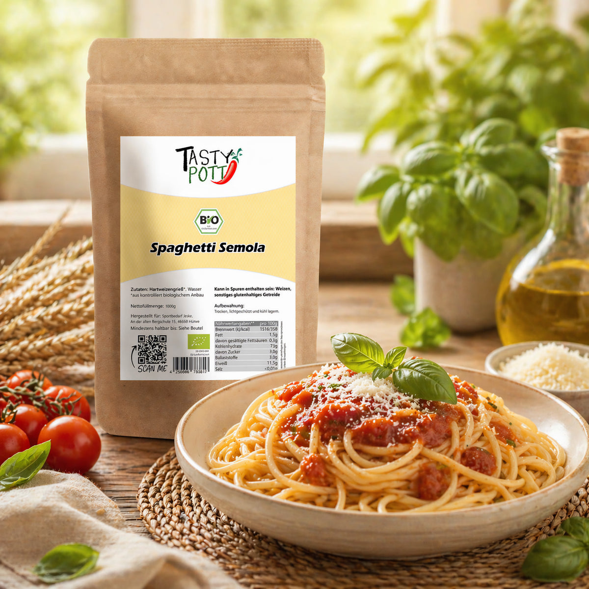 Tasty Pott Bio Spaghetti Semola - im Beutel — Abbildung 3