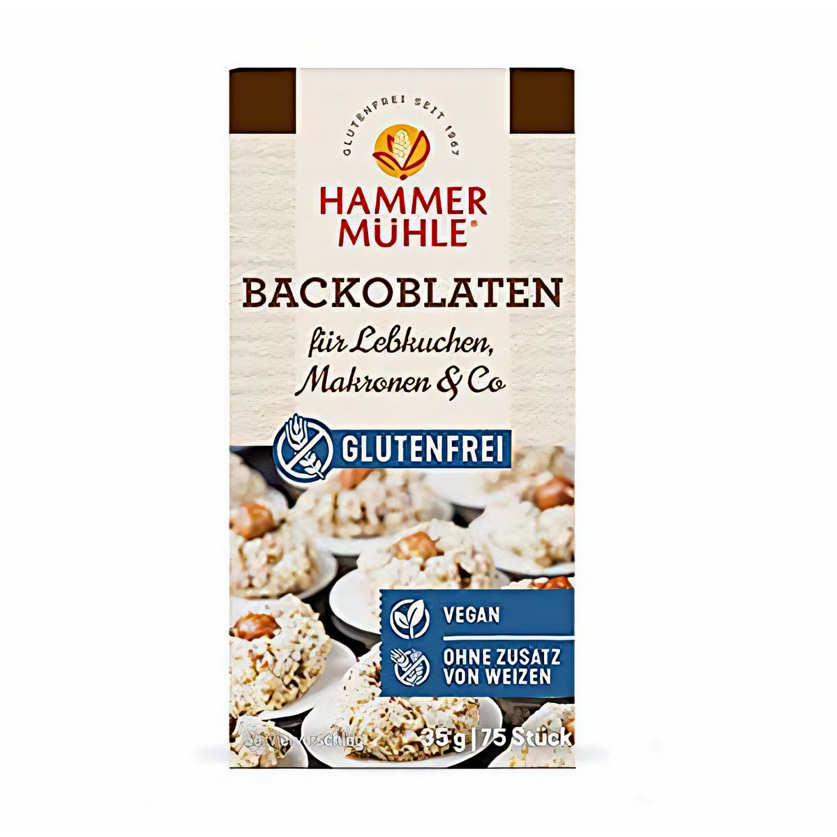 Hammermühle BIO Backoblaten glutenfrei 40 g