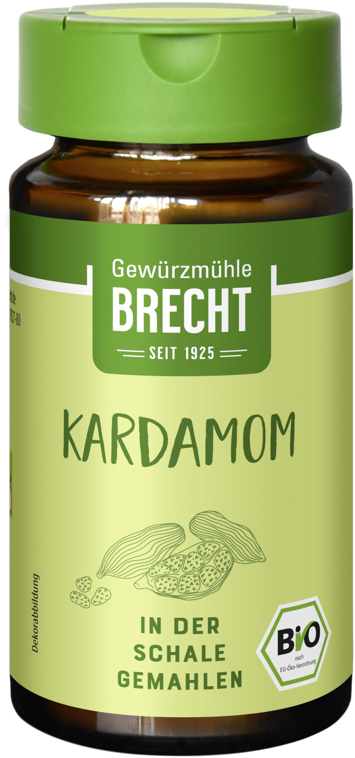 Brecht Kardamom gemahlen - Glas 30g