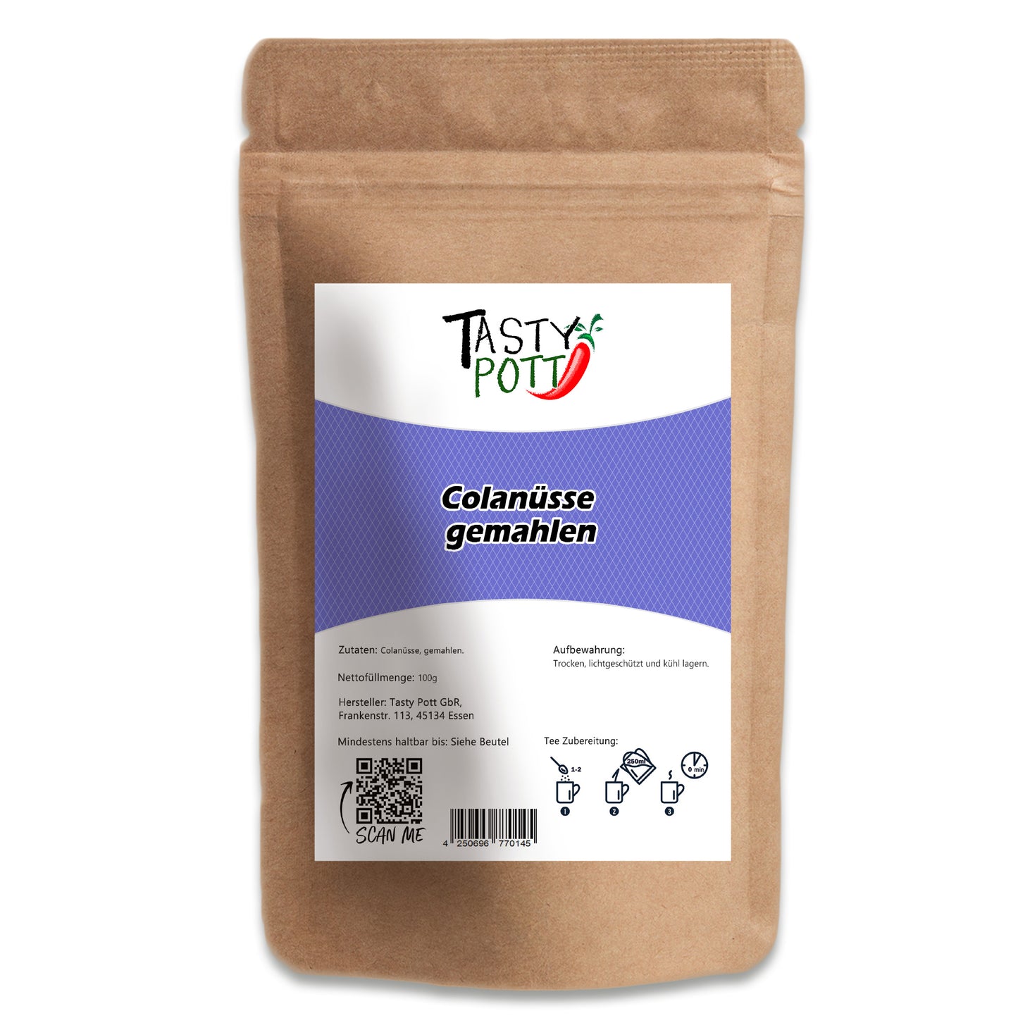 Gemahlene Colanüsse von Tasty Pott - im Beutel