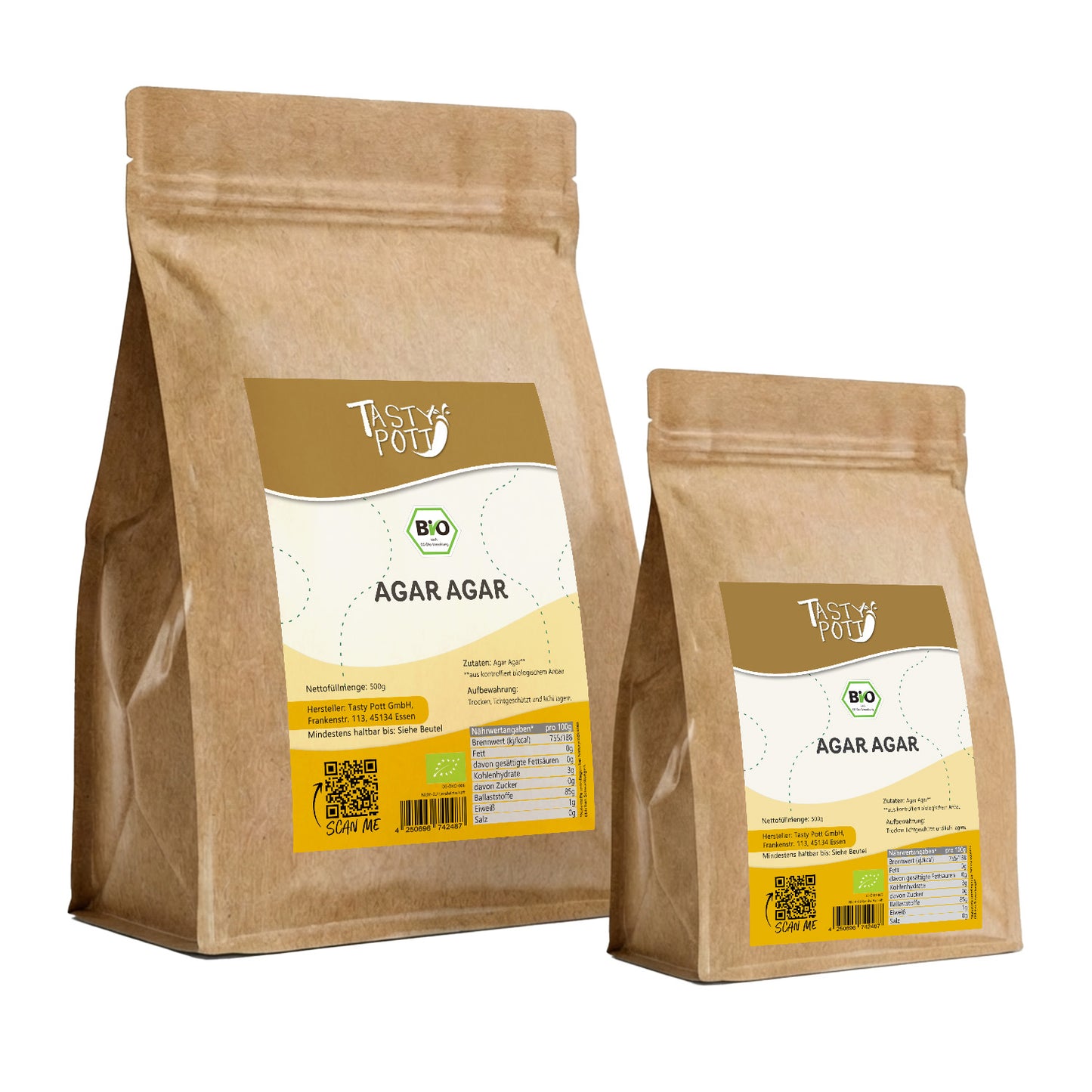 Tasty Pott Bio Agar Agar Pulver 500g