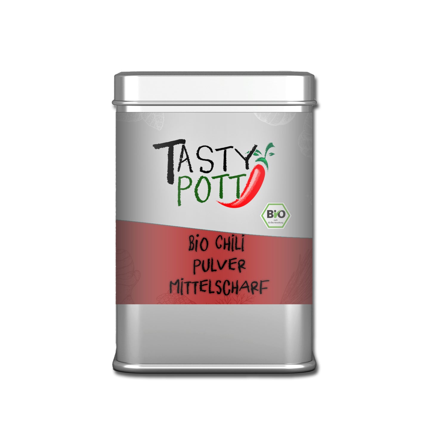 Tasty Pott Bio Chili Pulver - mittelscharf - 80g Dose