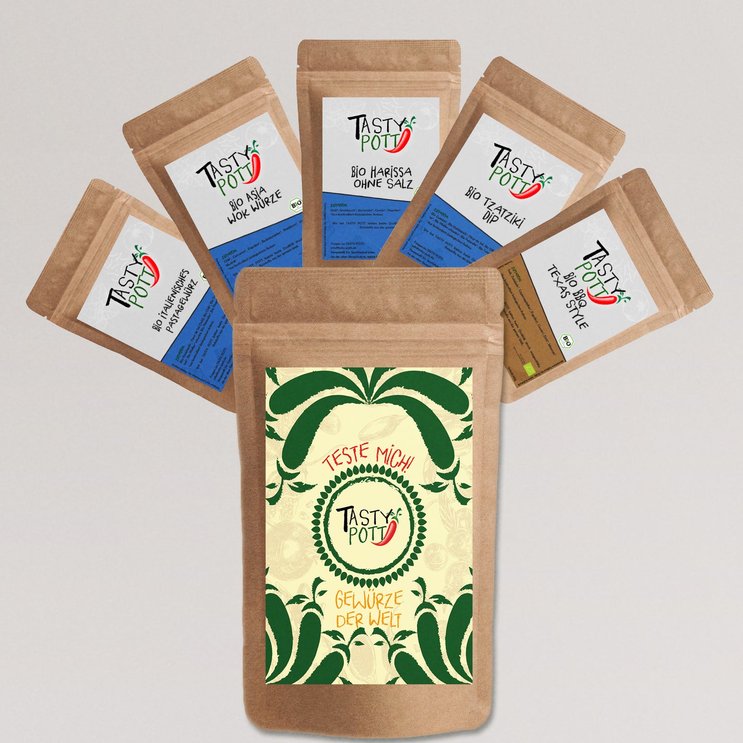 Tasty Pott Gewürze der Welt Set - 5x 30g Gewürzmischungen