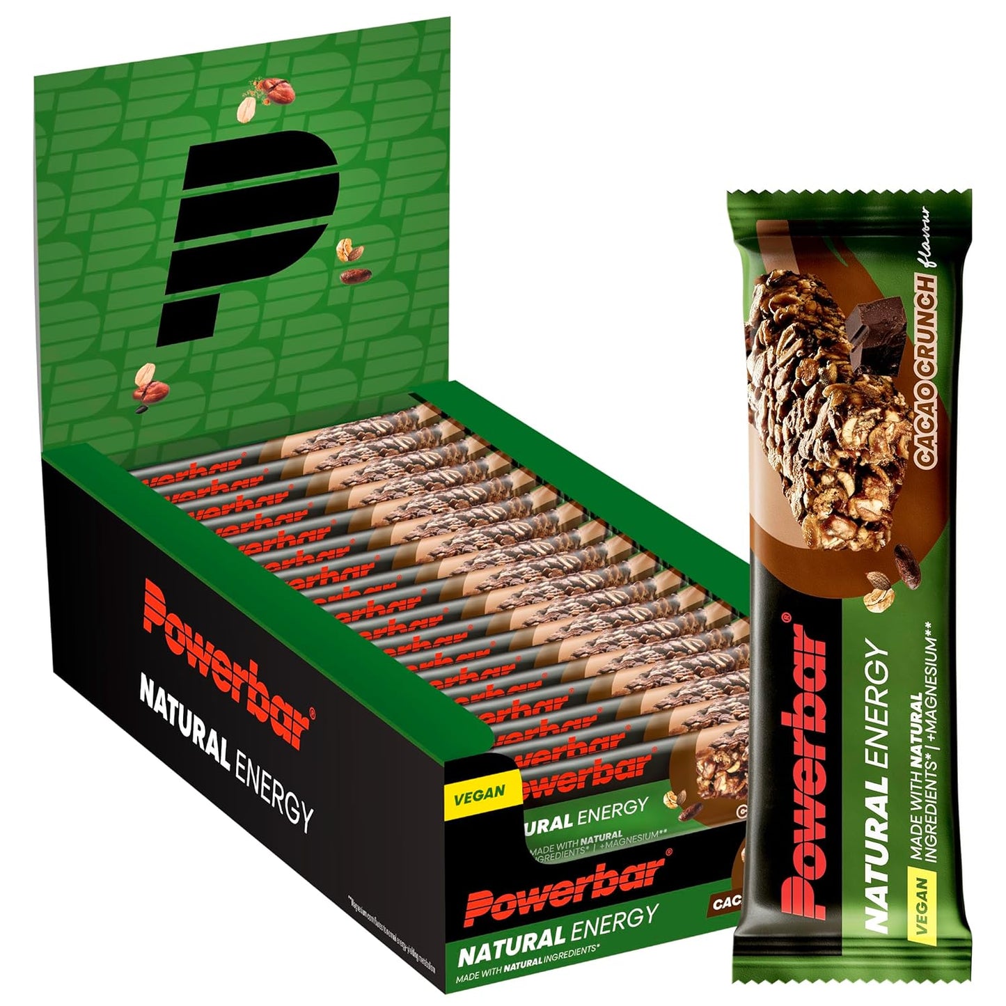 Powerbar Natural Energy 18x40g - Veganer Kohlenhydrat Energie Riegel + Magnesium