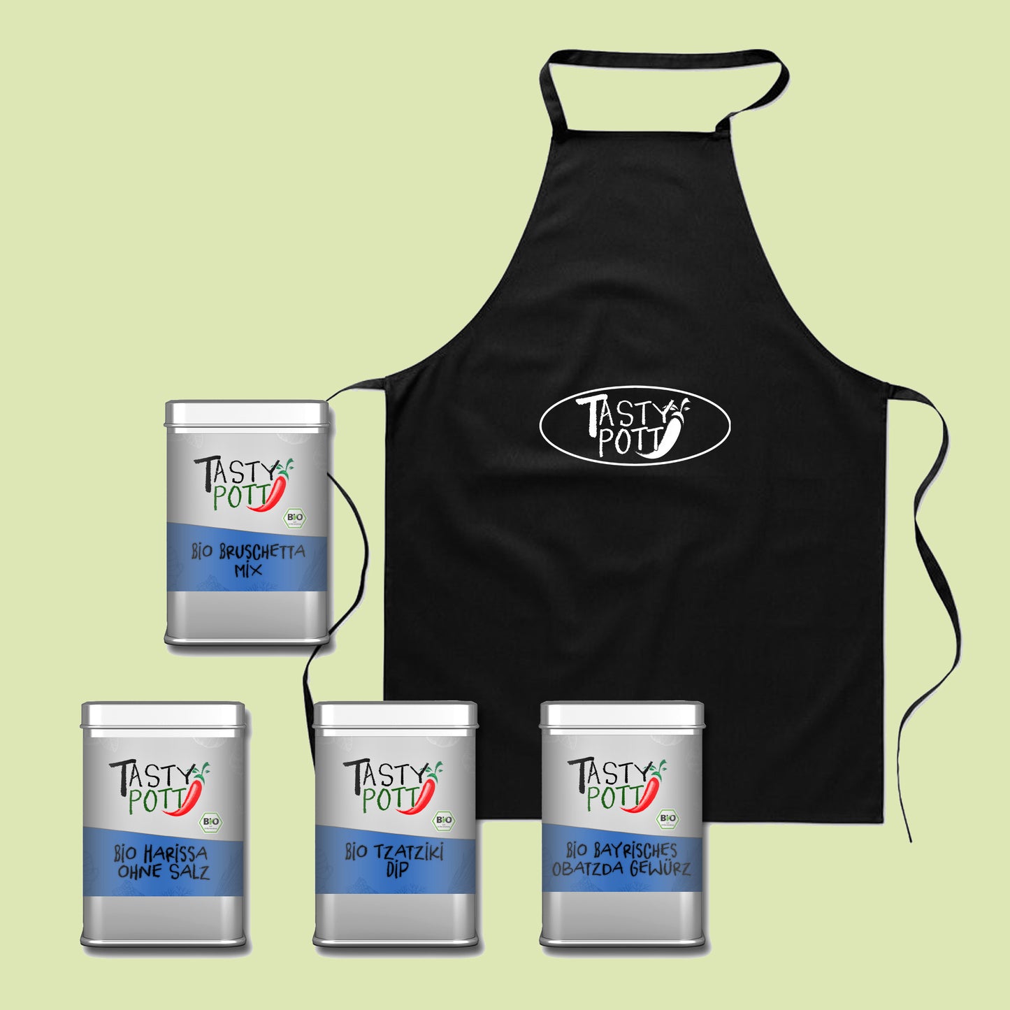 Gewürz Set No. 10 - Dips für jeden Anlass + Bonus Schürze - Tasty Pott - fit and life shop