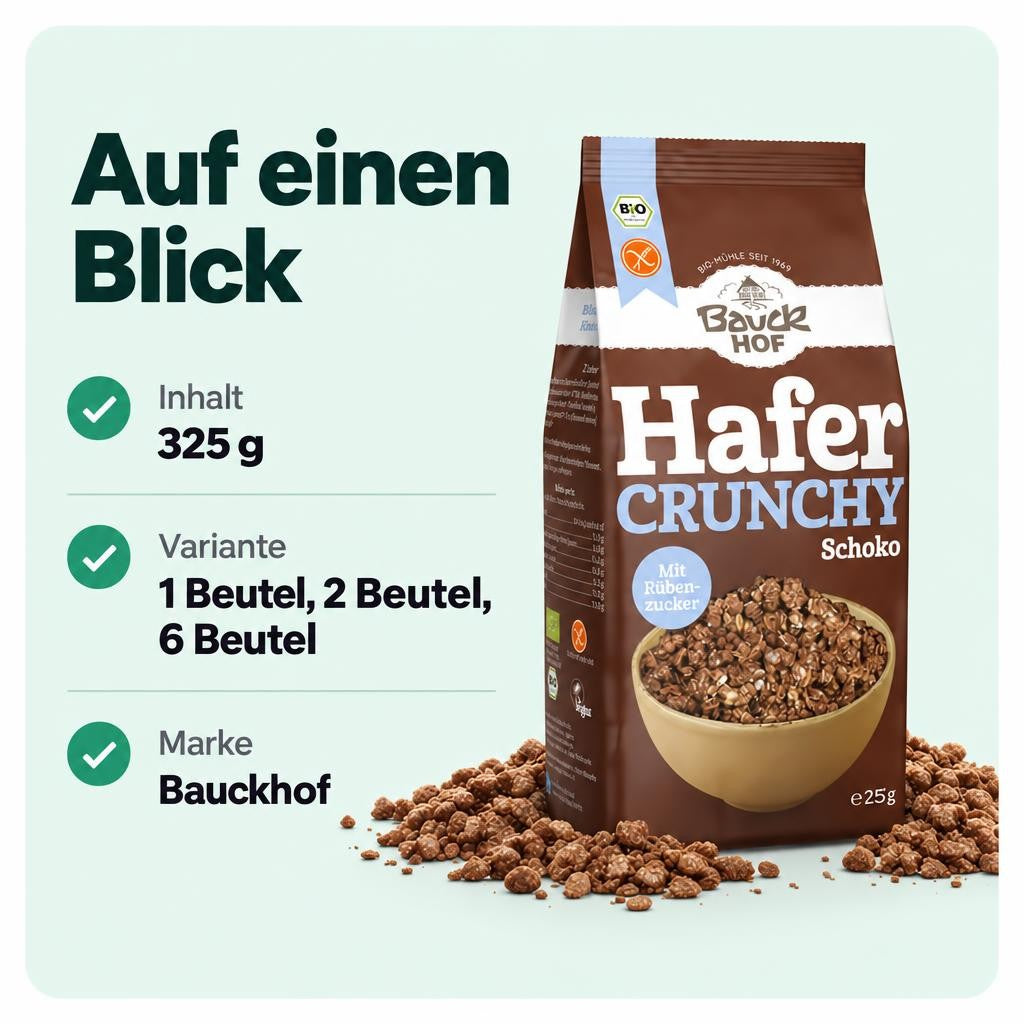 Bauckhof Bio Hafer Crunchy Schoko – Bild 3
