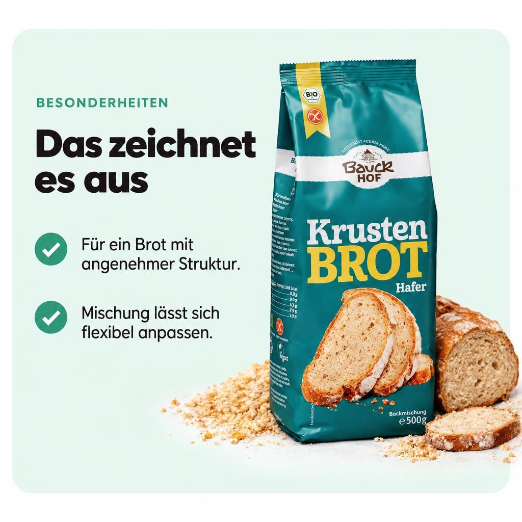Bauckhof Bio Krustenbrot glutenfrei 500g – Bild 5