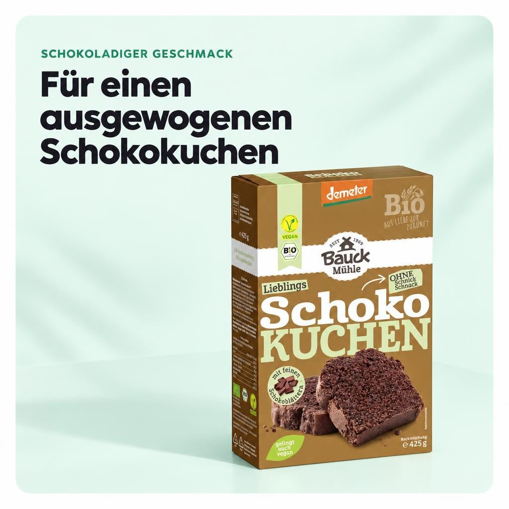 Bauckhof Schokokuchen Backmischung (6x425g) – Bild 4